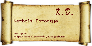 Kerbolt Dorottya névjegykártya